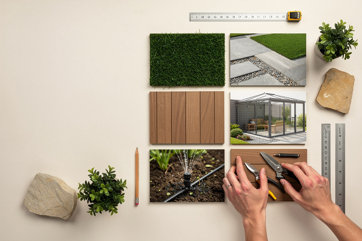 حديقة ديزاين برو - تصميم وتنفيذ الحدائق المتكاملة في الرياض يشمل شلالات، شبكات ري، ثيل طبيعي، وتكسيات جدارية